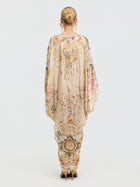 Floral Print Mulberry Silk Robe Dress - Social Queen