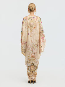 Floral Print Mulberry Silk Robe Dress - Social Queen