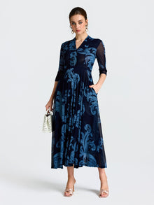 Floral Print Stretch Dress - Social Queen