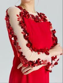 Floral Sequin Beaded Gown - Social Queen