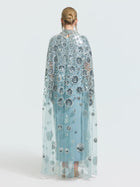 Floral Sequin Cape Dress (Includes Slip Dress) - Social Queen