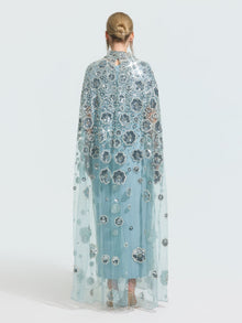 Floral Sequin Cape Dress (Includes Slip Dress) - Social Queen