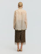 Floral Sequin Mulberry Silk Shirt - Social Queen
