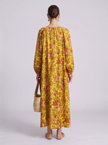 Floral Tie Front Maxi Dress - Social Queen