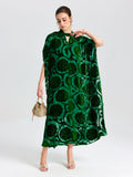 Floral Velvet Cape Dress (Cami Included) - Social Queen