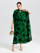 Floral Velvet Cape Dress (Cami Included) - Social Queen