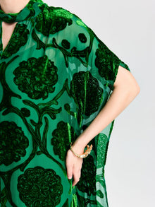 Floral Velvet Cape Dress (Cami Included) - Social Queen