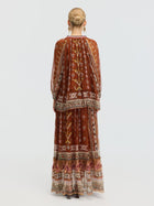 Geometric Print Mulberry Silk Skirt - Social Queen