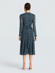 Geometric Print Stretch Dress - Social Queen
