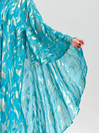 Gold Botanical Jacquard Silk Dress - Social Queen