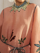 Graffiti Print Linen Robe Dress - Social Queen