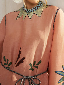 Graffiti Print Linen Robe Dress - Social Queen