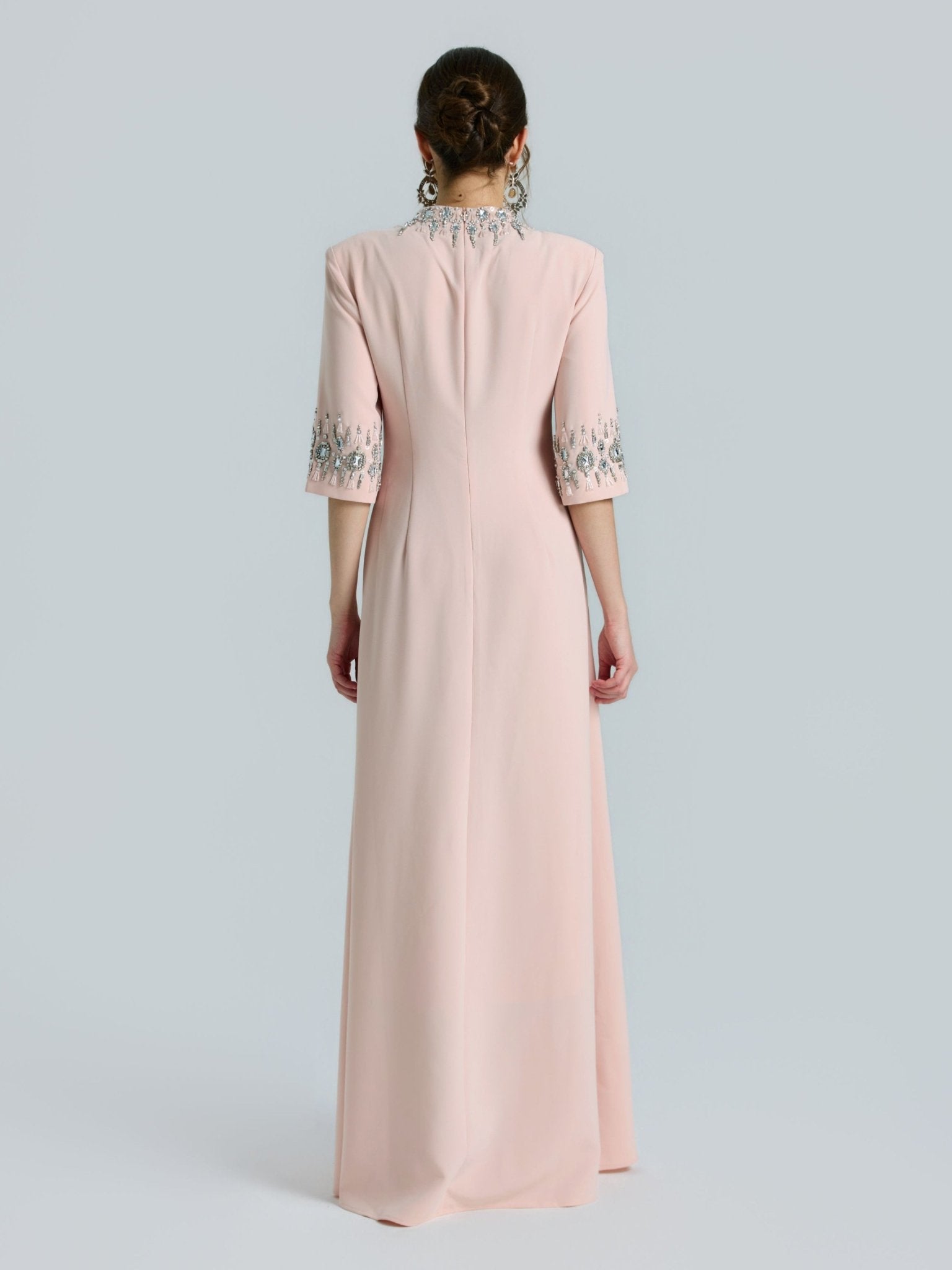 Hand-Embellished A-Line Dress - Social Queen