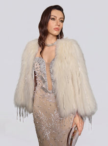 Handmade Fringed Trench Coat in Genuine Wool - Social Queen