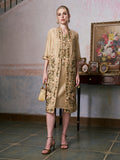 Rose Embroidered Tencel Dress Set