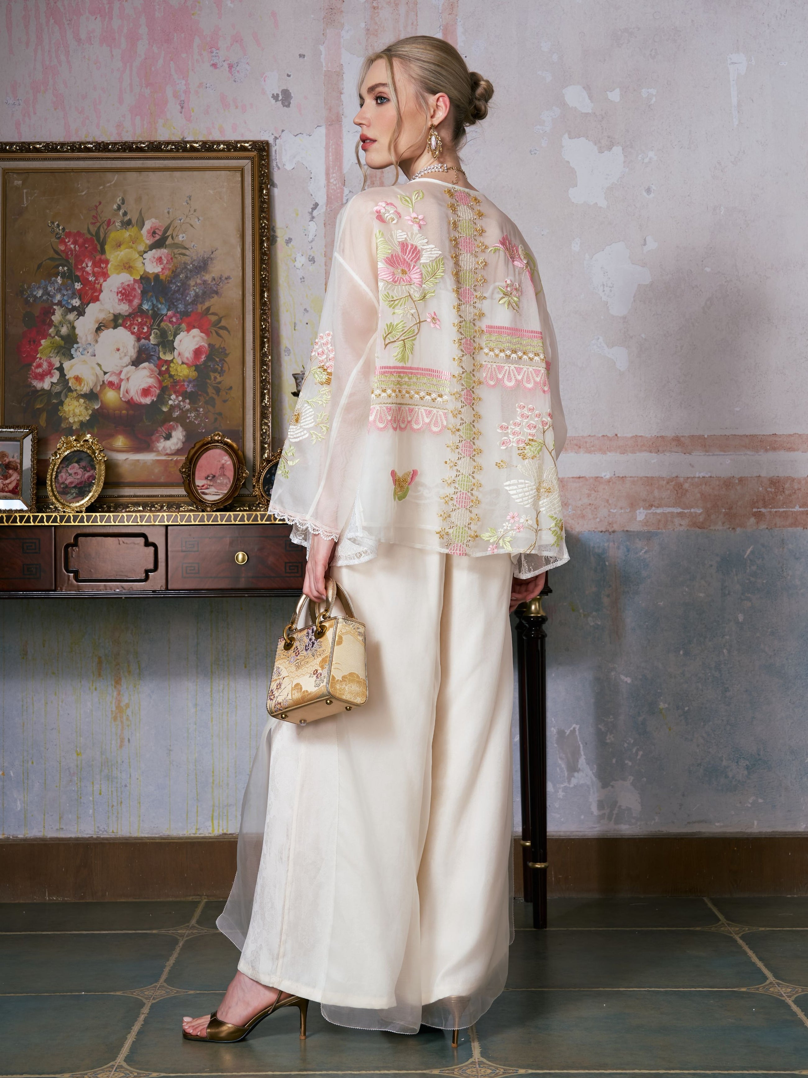 Double-Layer Silk Wide-Leg Pants