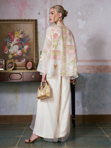 Floral Embroidered Mulberry Silk Jacket