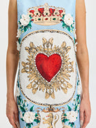 3D Floral Embellished Jacquard Dress