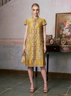Ornate Floral Embroidered Dress