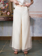 Double-Layer Silk Wide-Leg Pants
