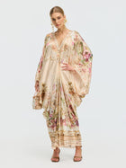 Floral Print Mulberry Silk Robe Dress