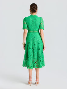 Cutwork Lace A-Line Dress