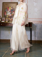 Floral Embroidered Mulberry Silk Jacket