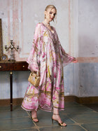 Placement Print Mulberry Silk Dress