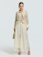 Rhinestone Detail Sheer Shirt (Camisole Not Included)