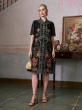 Floral Embroidered Tencel Shirt Dress
