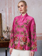 Floral Embroidered Tencel Jacket