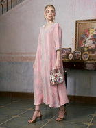 Embellished Velvet Burnout Silk Dress