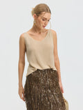 Rhinestone Detail Knit Top