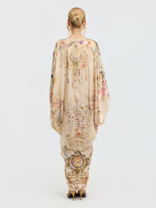 Floral Print Mulberry Silk Robe Dress