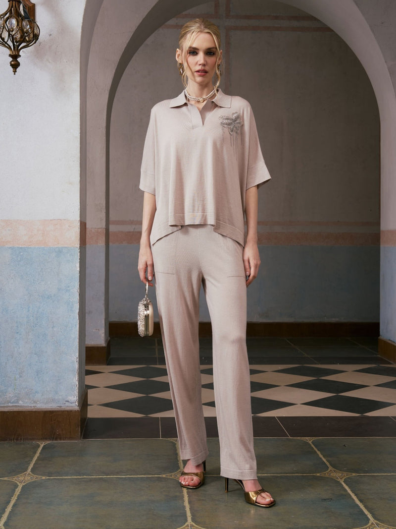 Knit Wide-Leg Pants - Social Queen