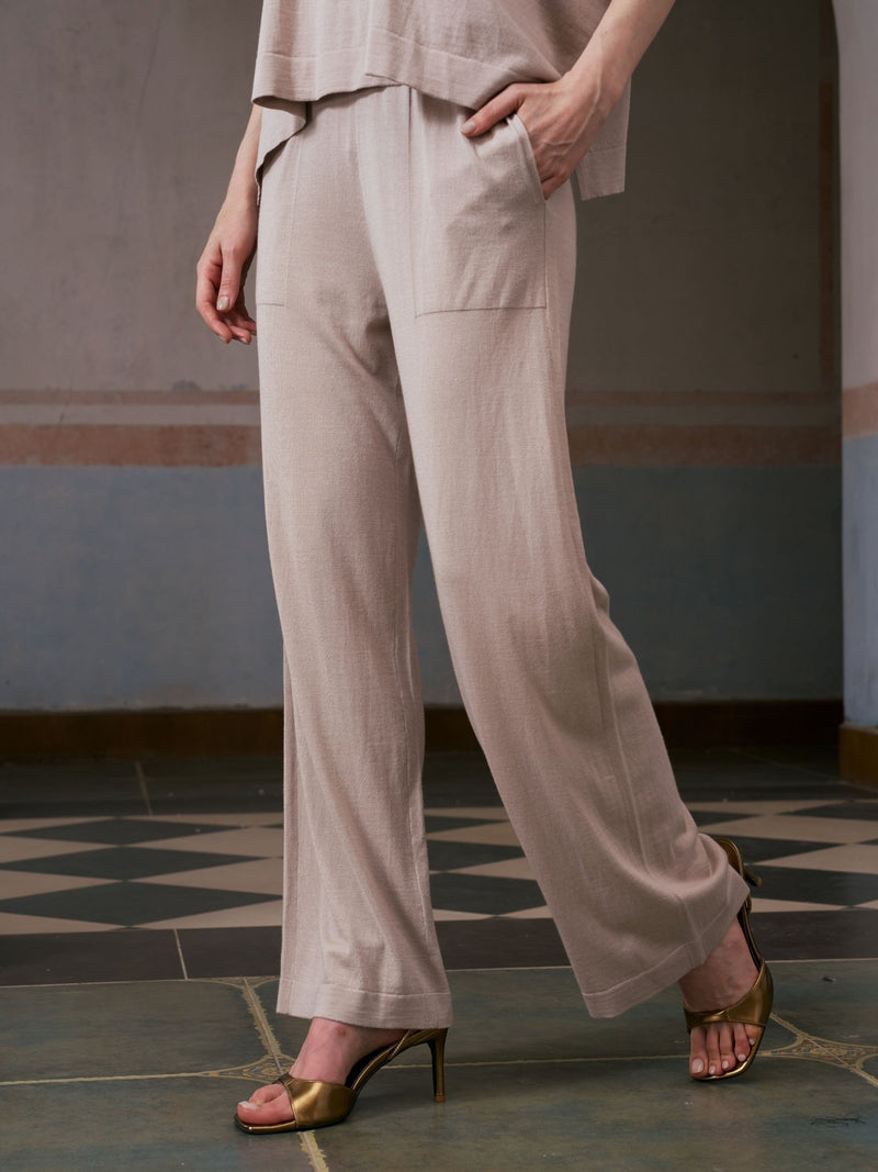Knit Wide-Leg Pants - Social Queen
