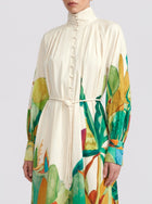 Landscape Art Print Cotton Shirtdress - Social Queen
