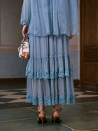 Layered Lace Trim Skirt - Social Queen