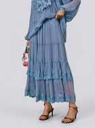 Layered Lace Trim Skirt - Social Queen