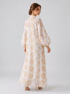 Leaf Embroidered Beaded Dress - Social Queen