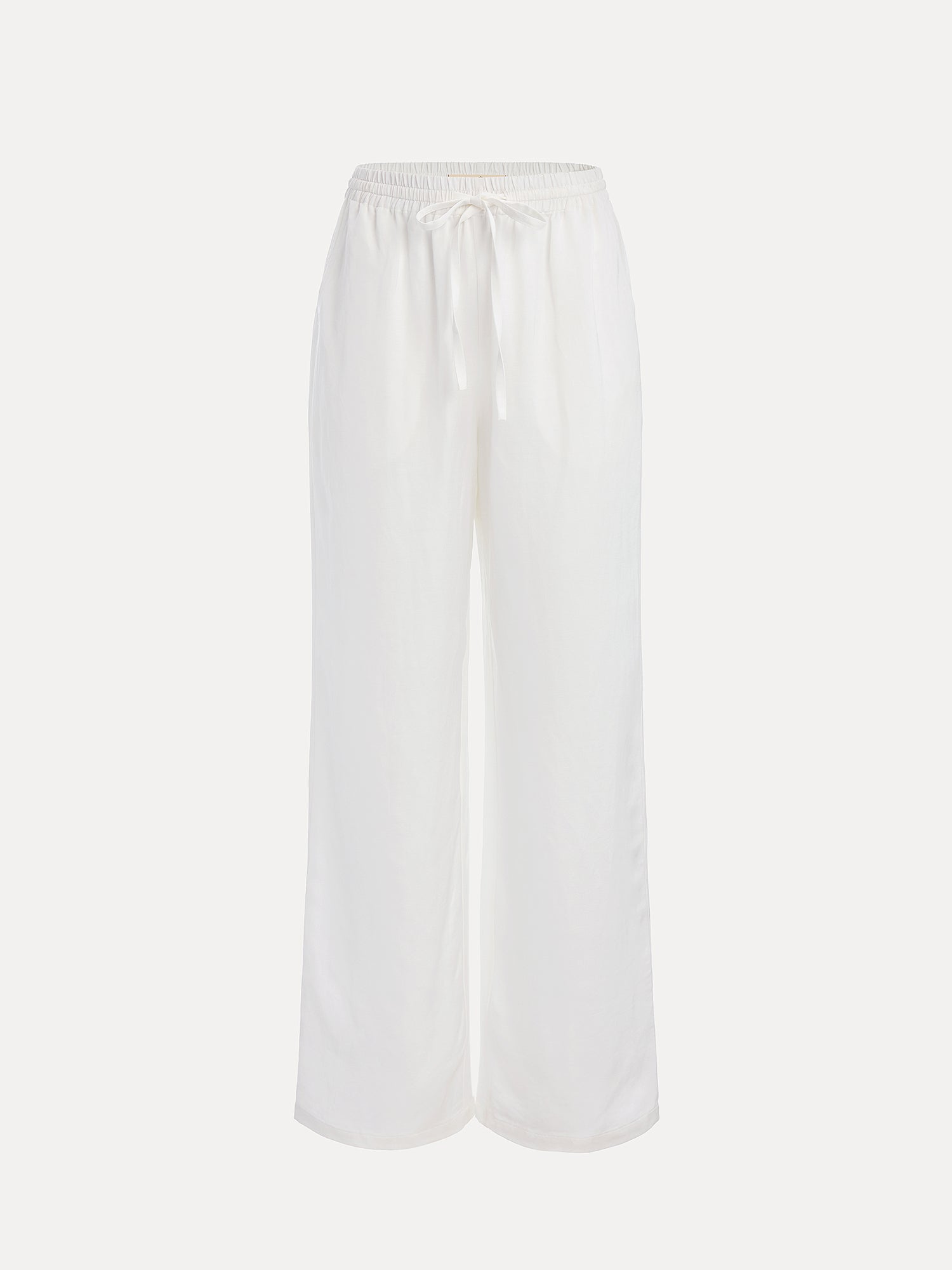 The Social Queen Linen Straight-Leg Pants feature a relaxed fit, elastic waistband with drawstring, and breathable linen texture, shown against a plain white background.