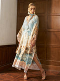 Ocean Print Silk Caftan Dress - Social Queen