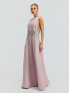 Ombre Beaded A-Line Gown - Social Queen