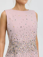Ombre Beaded A-Line Gown - Social Queen