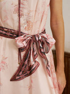 Ombre Floral Tie - Neck Dress - Social Queen