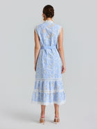 Openwork Embroidered Lace-Trim Dress - Social Queen