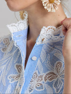 Openwork Embroidered Lace-Trim Dress - Social Queen