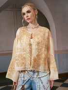 Ornate Bird Embroidered Silk Jacket - Social Queen