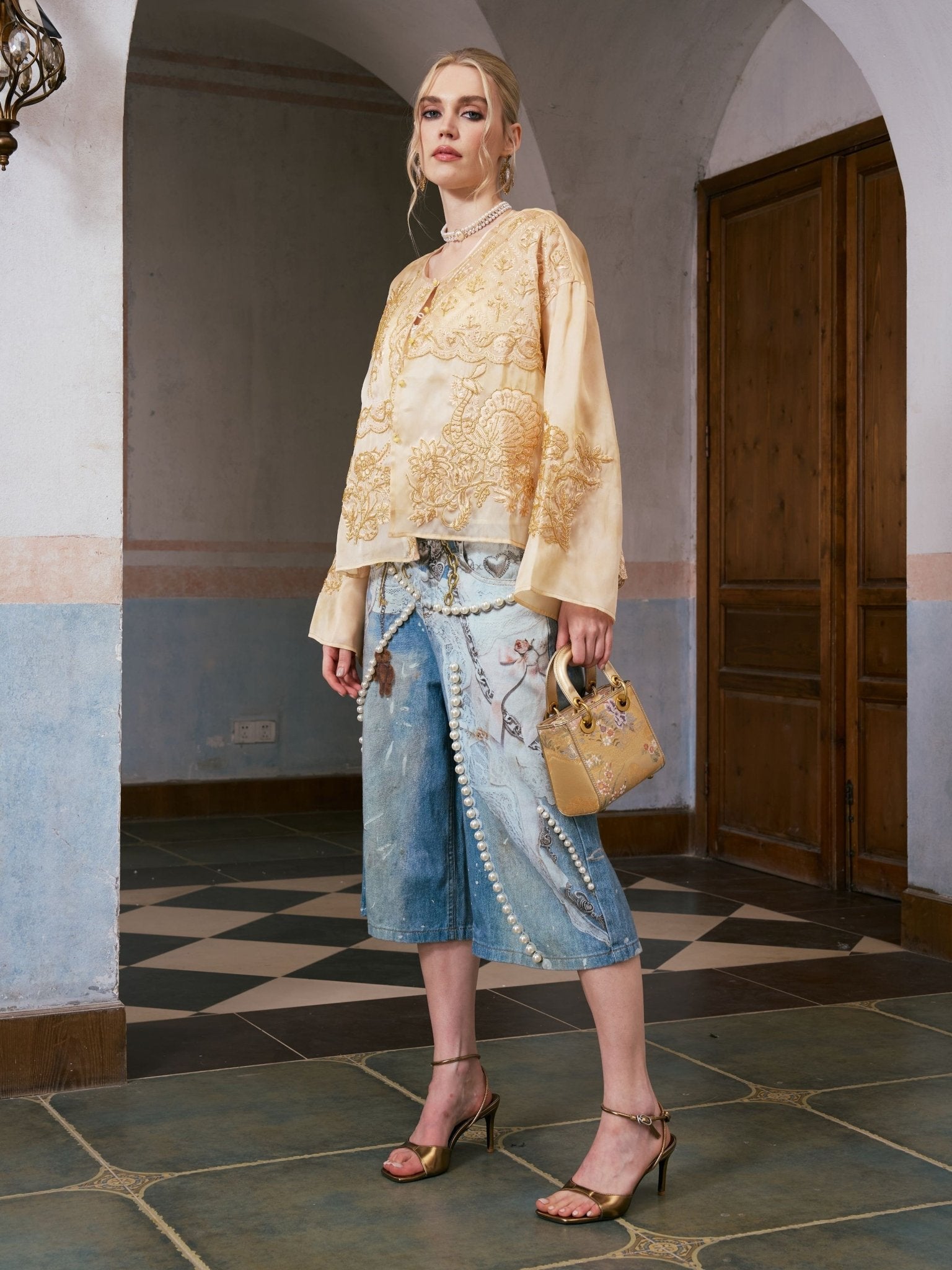 Ornate Bird Embroidered Silk Jacket - Social Queen