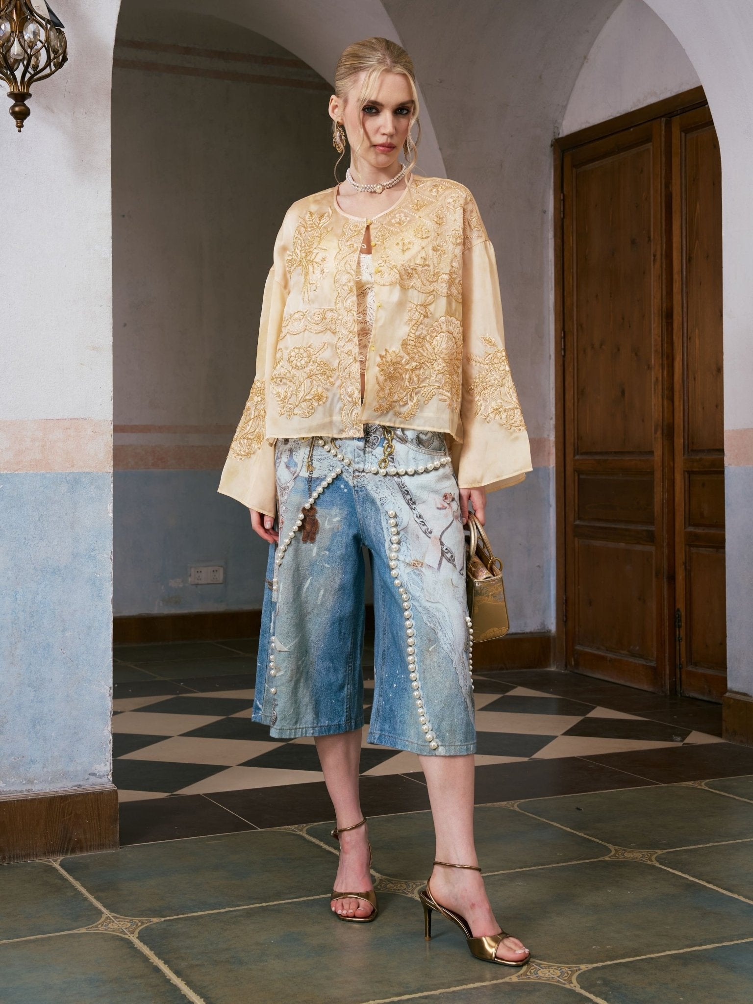 Ornate Bird Embroidered Silk Jacket - Social Queen